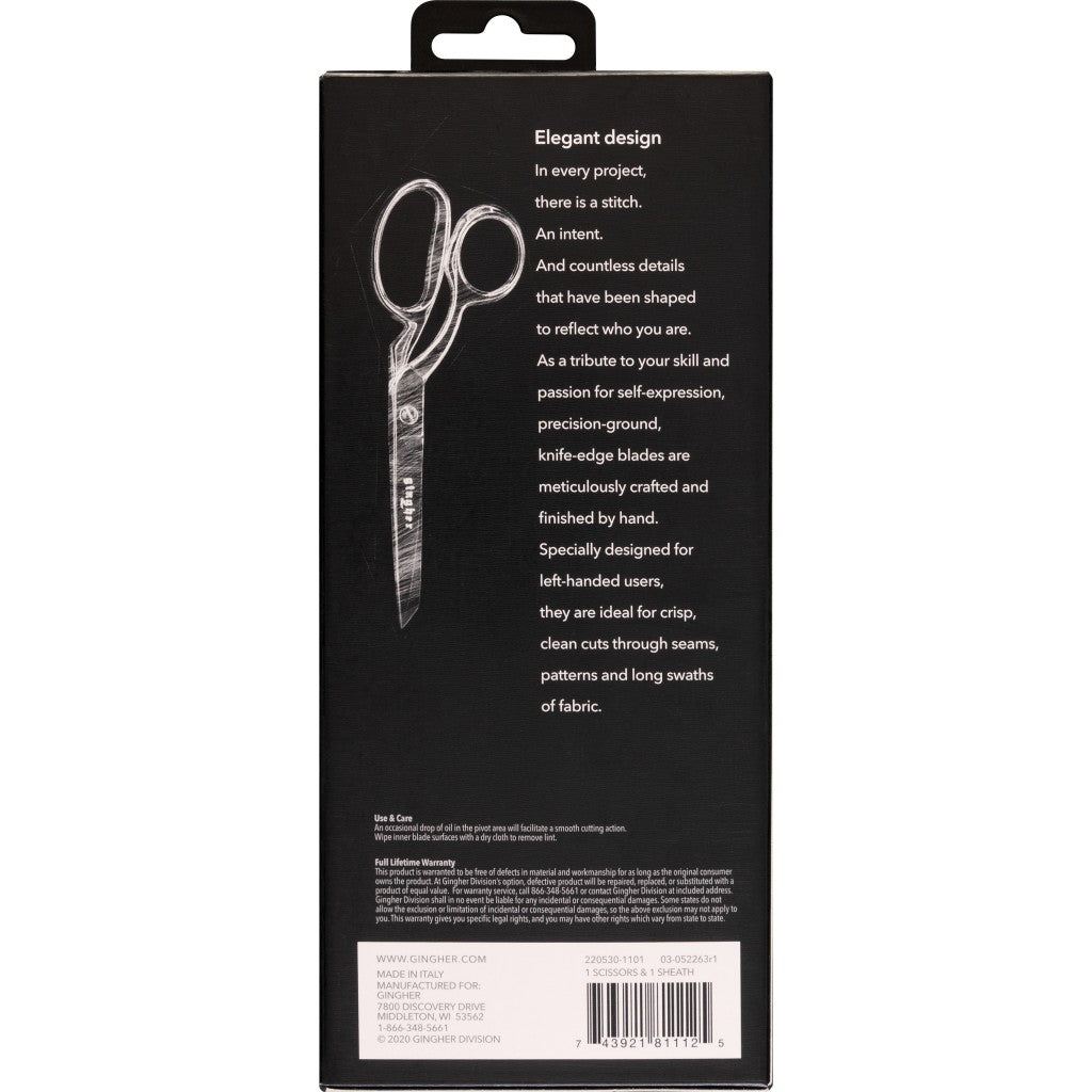Gingher 8in Knife Edge Left Handed Scissor